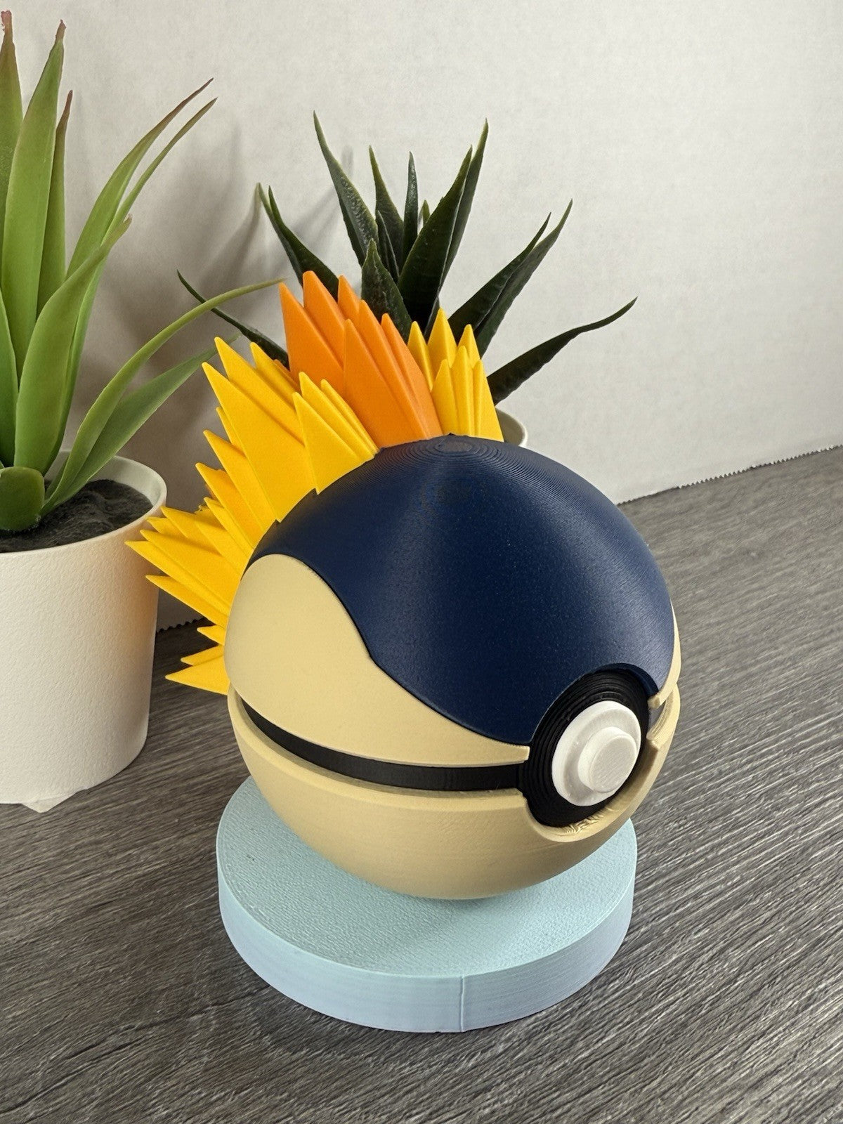 Pokemon TCG Cyndaquil Inspired 3D Printed Pokeball