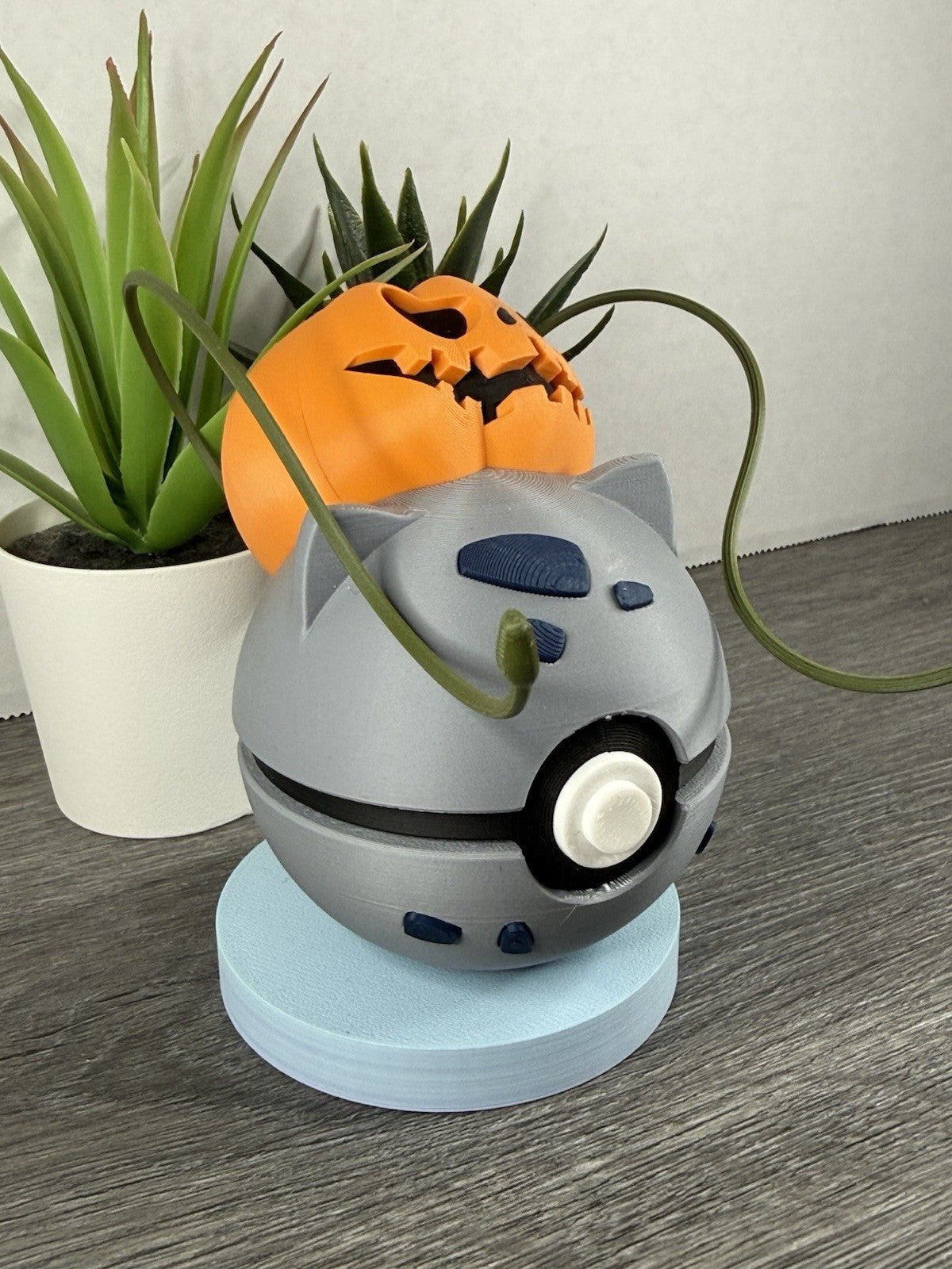 Pokemon TCG Halloween Edition Bulbasaur Inspired 3D Printed Pokeball