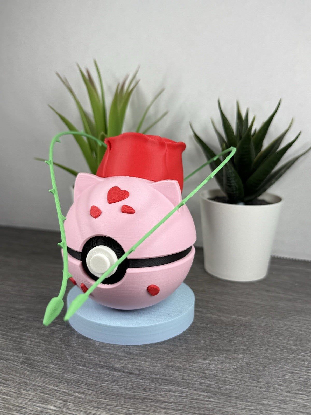 Pokemon TCG Rose Edition Bulbasaur Inspired 3D Printed Pokeball