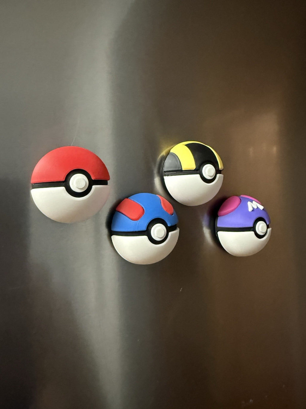 Pokemon 3D Printed Pokeball Fridge Magnets ! Set Of 4