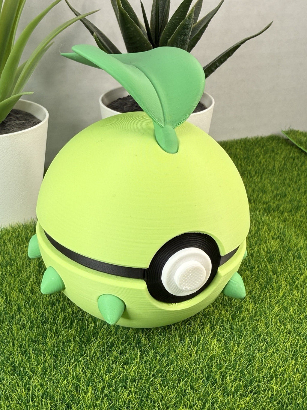 Pokemon TCG Chikorita Inspired 3D Printed Pokeball
