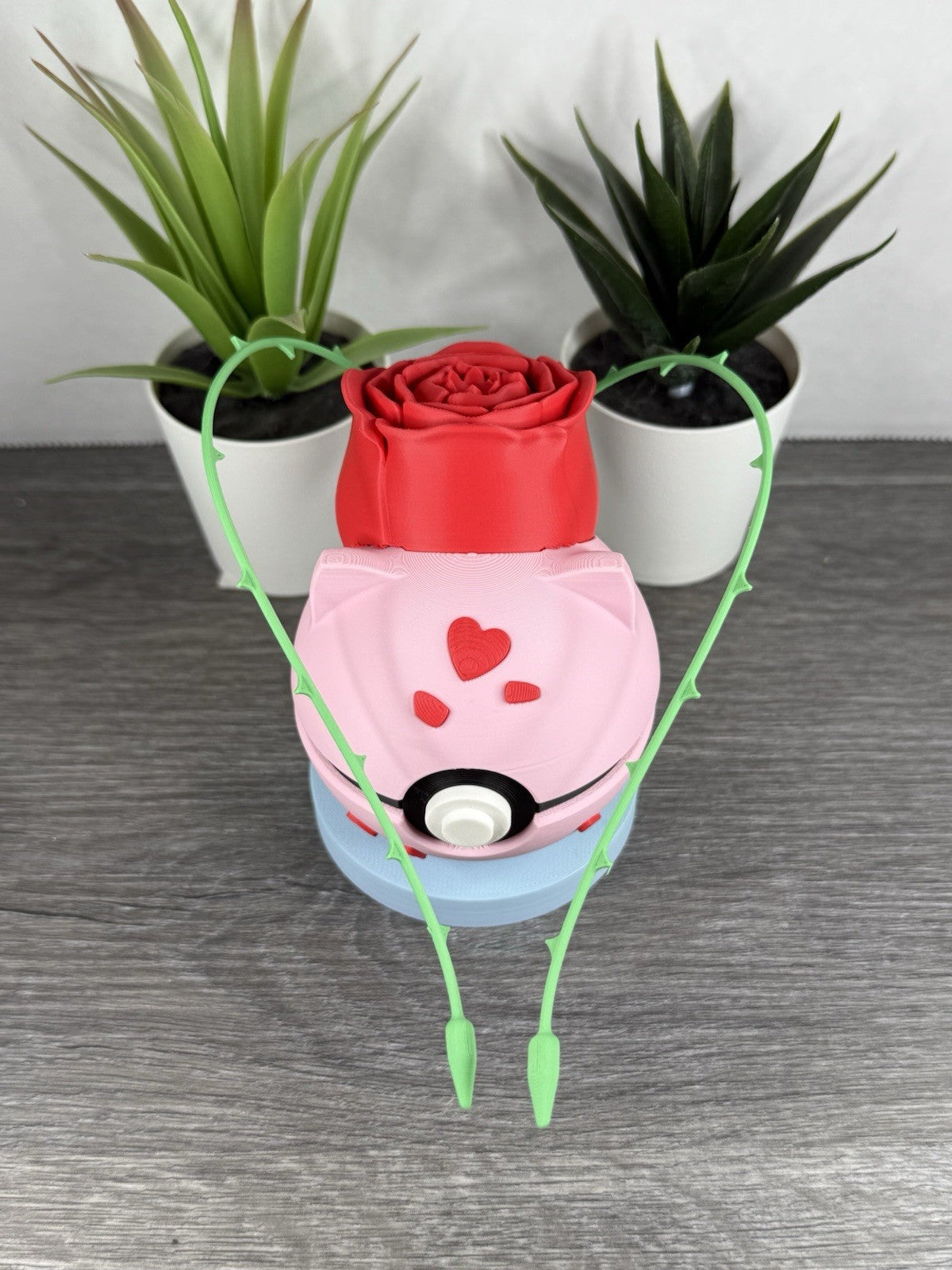 Pokemon TCG Rose Edition Bulbasaur Inspired 3D Printed Pokeball