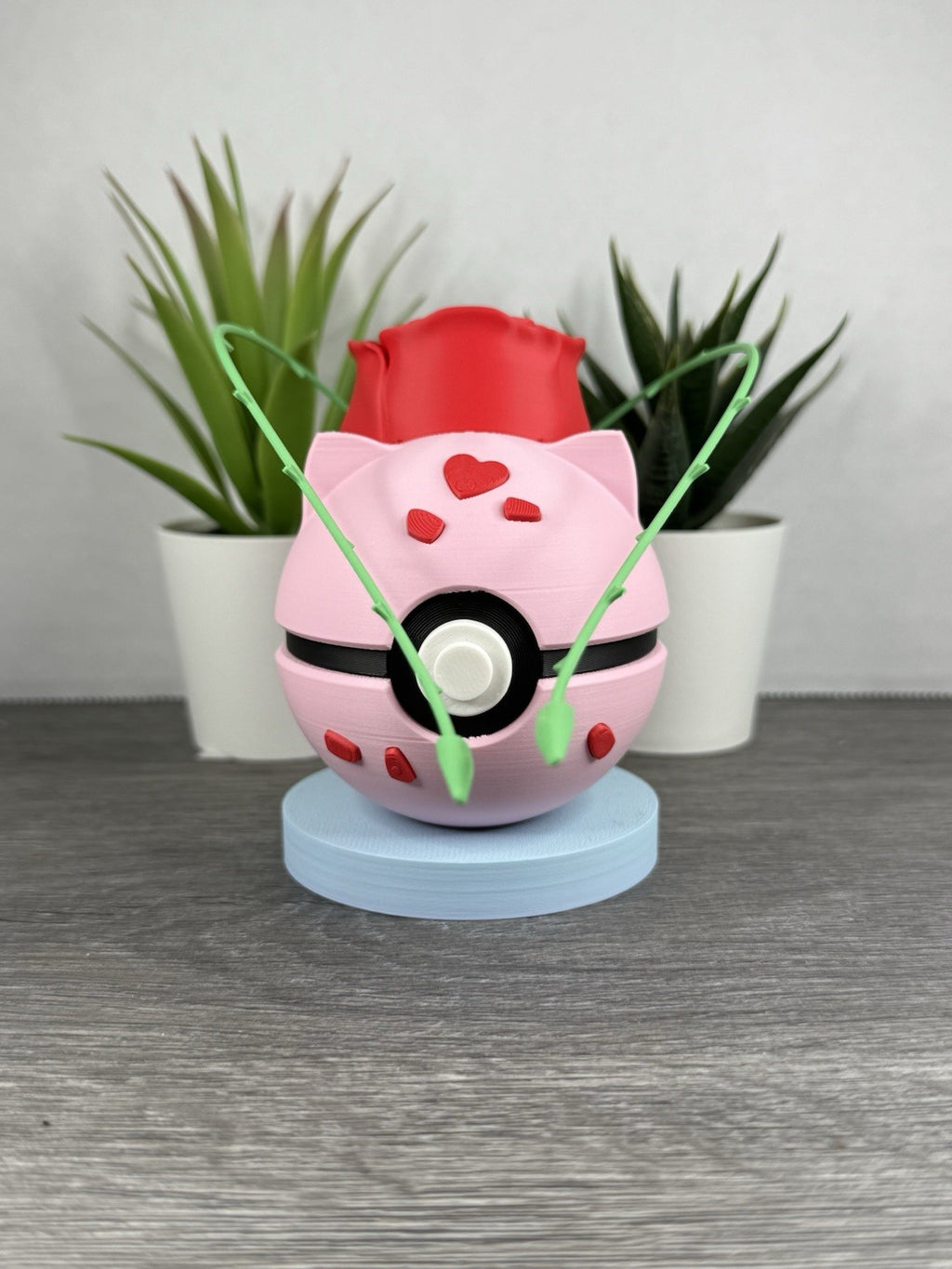 Pokemon TCG Rose Edition Bulbasaur Inspired 3D Printed Pokeball