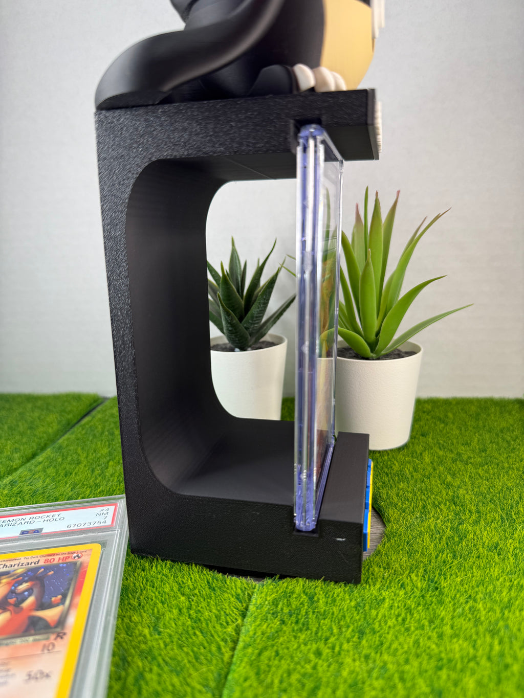 3D Printed Graded Card and Pokeball Display Stand - Customizable Nameplate