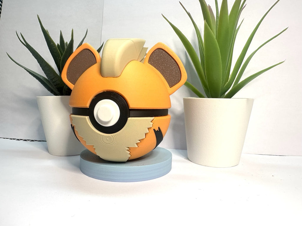 Pokemon TCG Growlithe Inspired 3D Printed Pokeball
